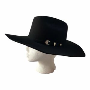 Ariat Youth Maverick Black Wool Cowboy Hat - Size Medium